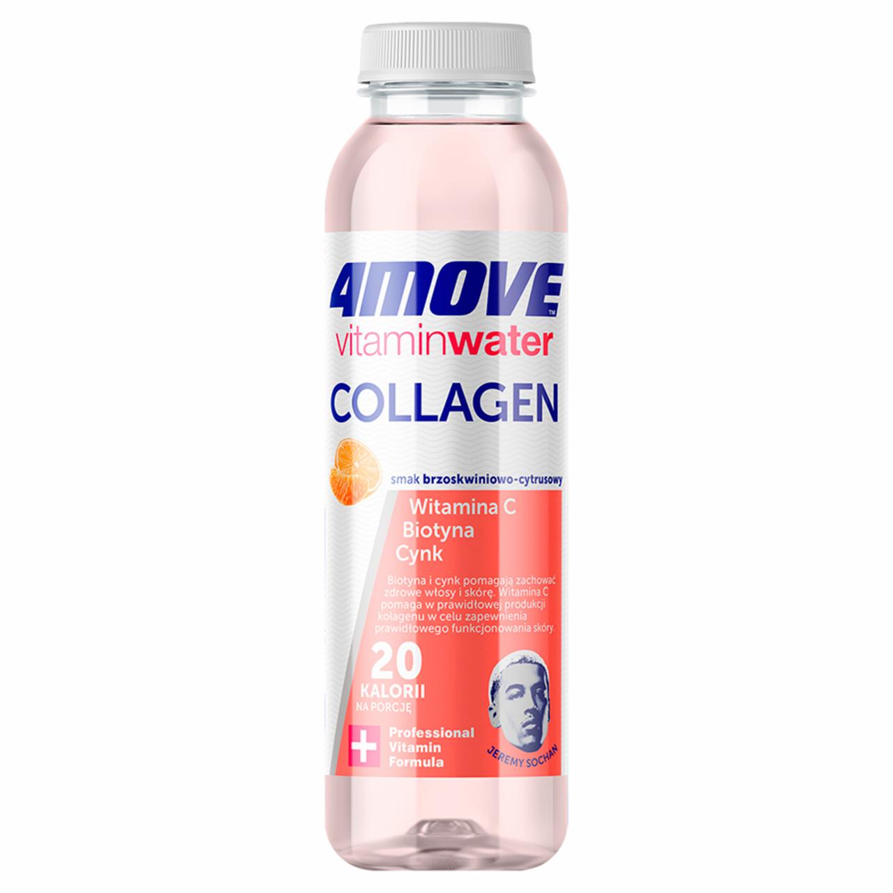 Zdjęcia - 4Move Vitamin Water Collagen Napój niegazowany smak brzoskwiniowo-cytrusowy 556 ml