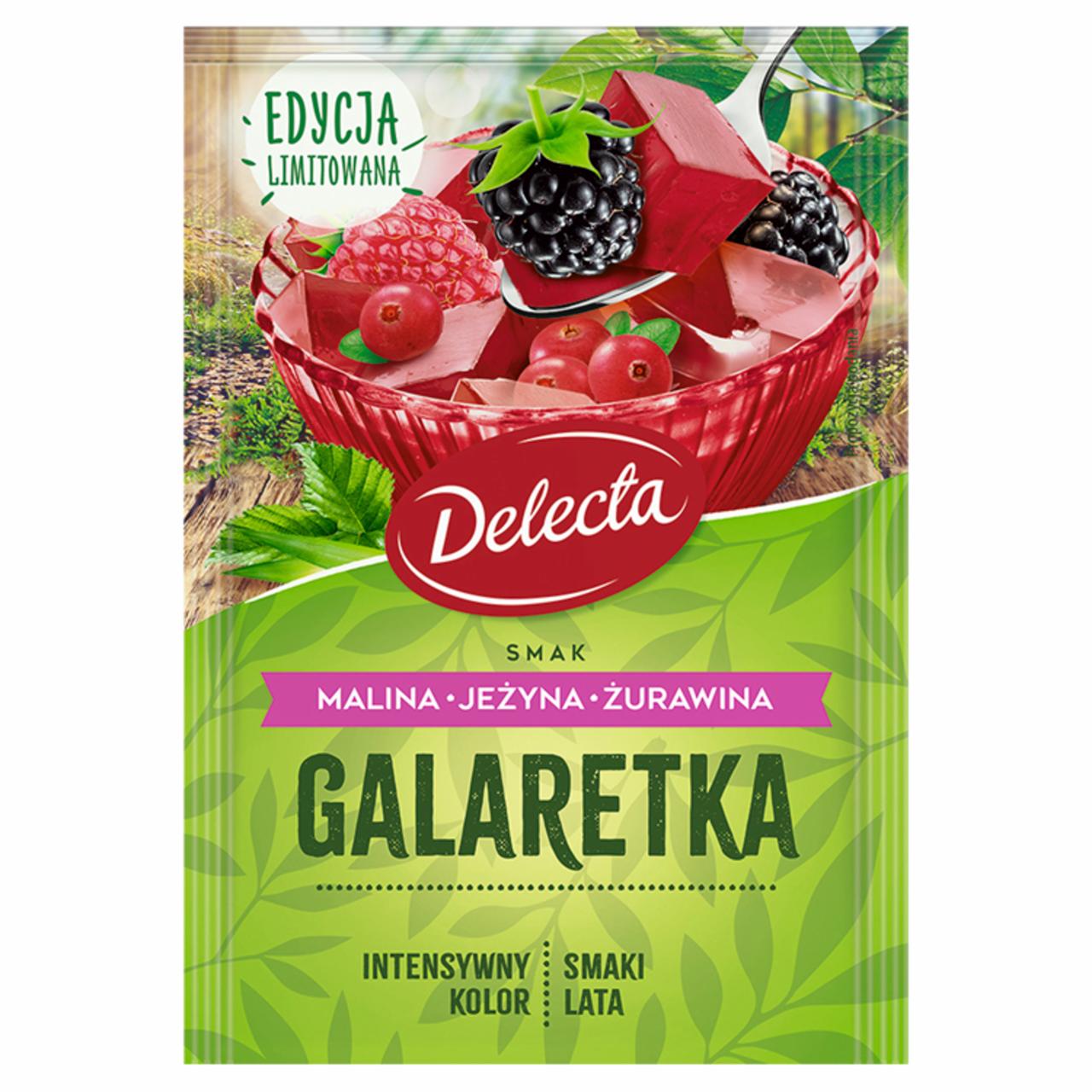 Zdjęcia - Delecta Galaretka smak malina jeżyna żurawina 50 g