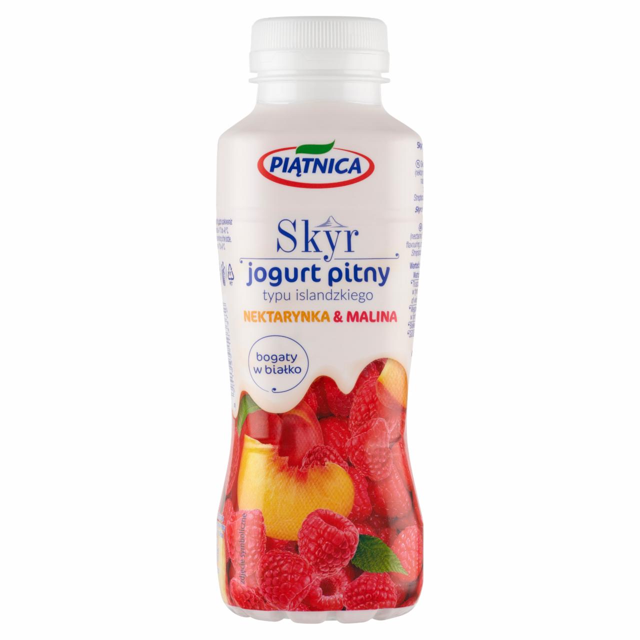 Zdjęcia - Piątnica Skyr jogurt pitny typu islandzkiego nektarynka & malina 330 ml