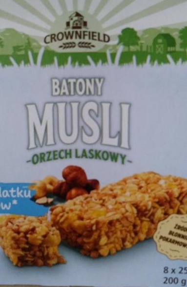 Zdjęcia - Baton musli orzech laskowy Crownfield