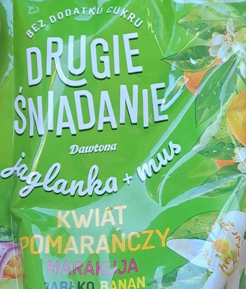 Zdjęcia - Drugie śniadanie jaglanka + mus kwiat pomarańczy marakuja jabłko banan Dawtona