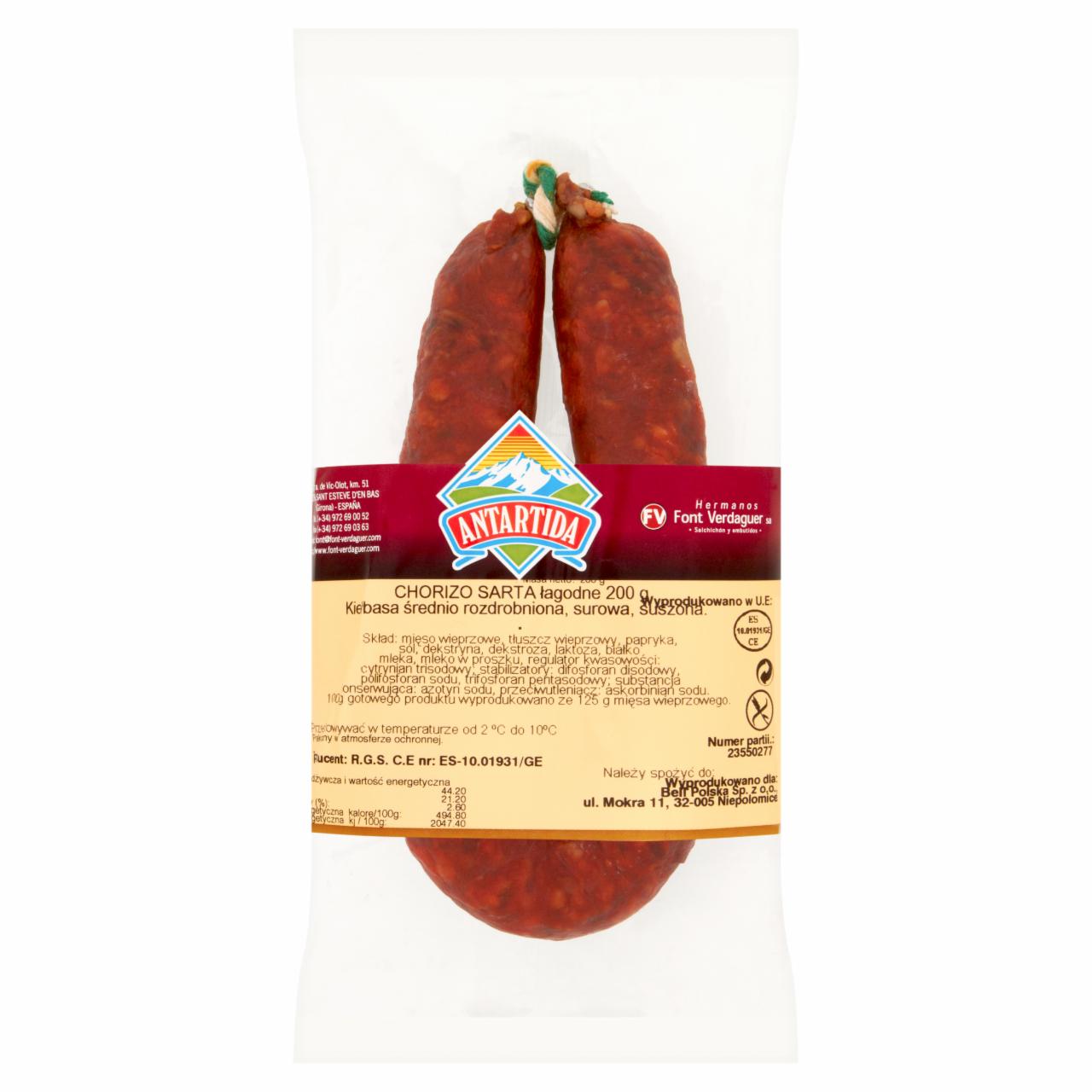 Zdjęcia - Antartida Chorizo Sarta łagodne 200 g