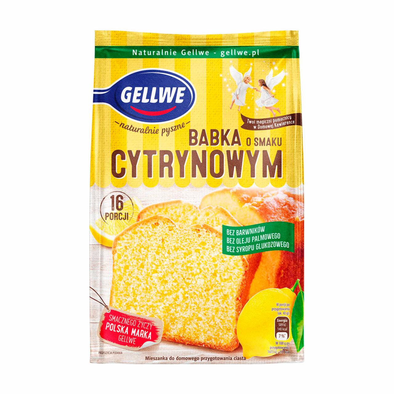 Zdjęcia - Gellwe Babka o smaku cytrynowym mieszanka do domowego przygotowania ciasta 375 g