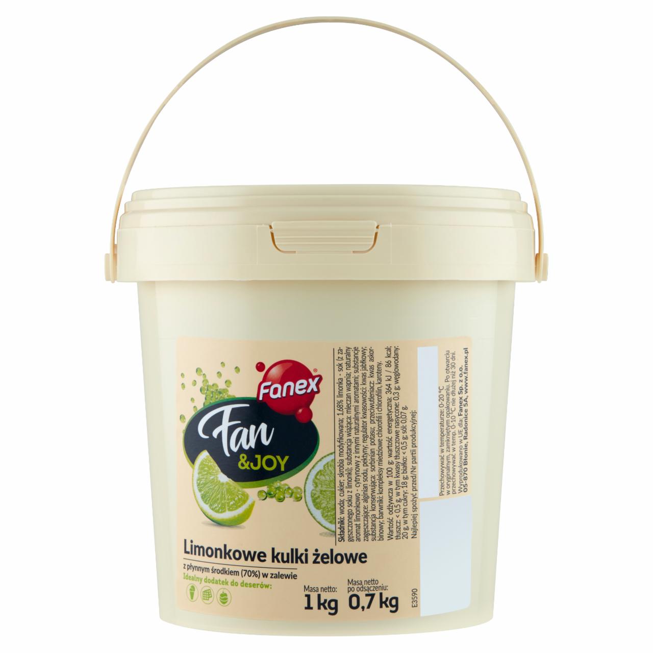 Zdjęcia - Fanex Fan&Joy Limonkowe kulki żelowe z płynnym środkiem w zalewie 1 kg