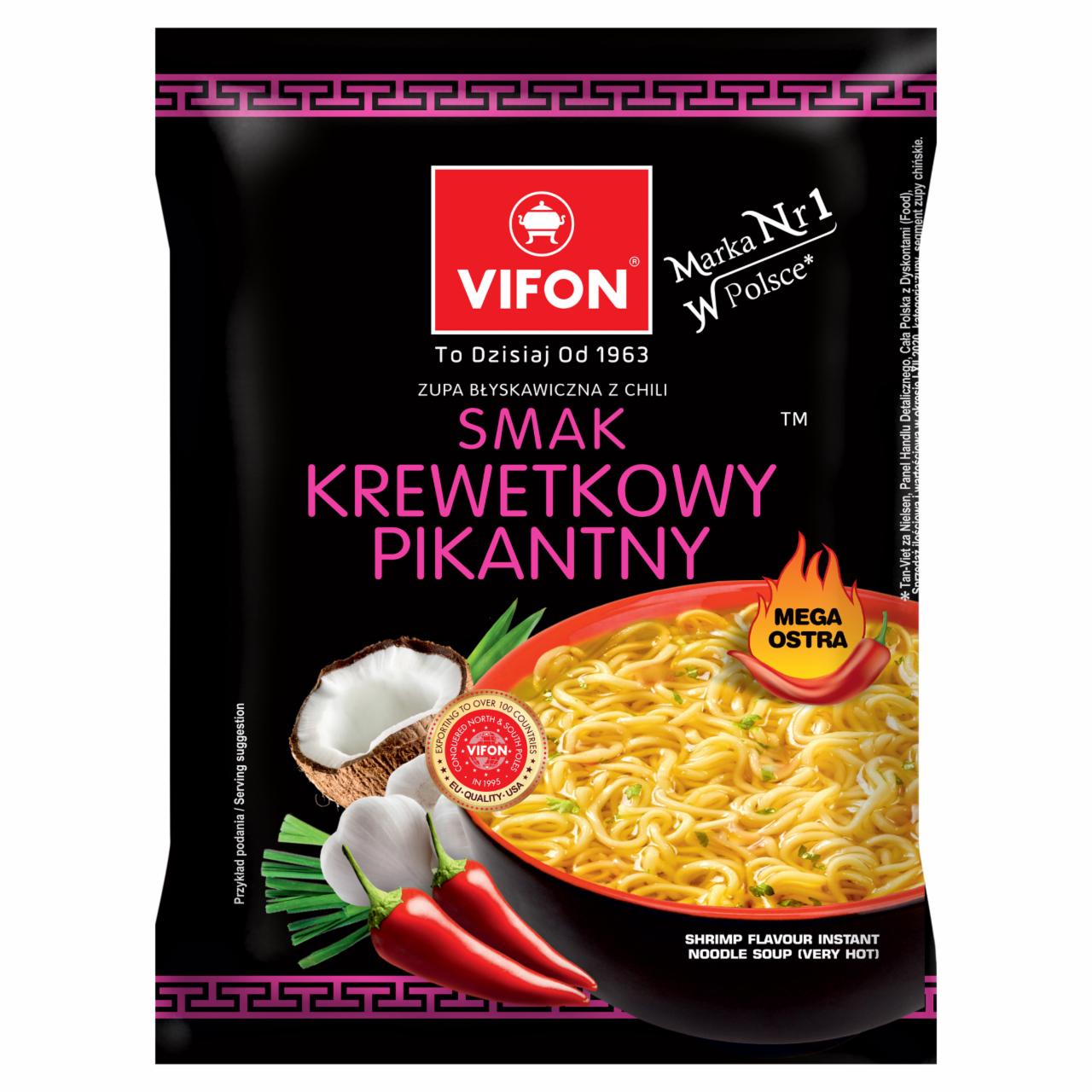 Zdjęcia - Vifon Zupa błyskawiczna smak krewetkowy pikantny 70 g