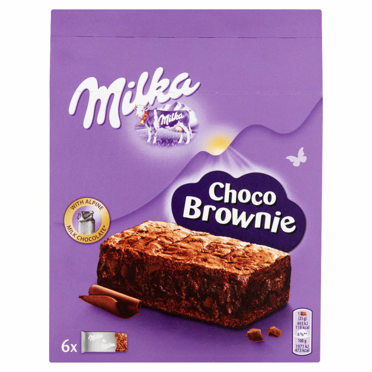 Zdjęcia - Milka Choco Brownie Ciastka z czekoladą i kawałkami czekolady mlecznej 150 g (6 sztuk)