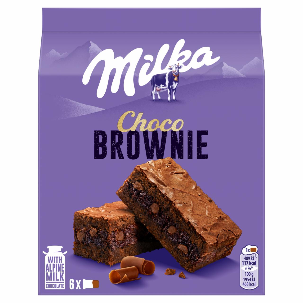 Zdjęcia - Milka Choco Brownie Ciastka z czekoladą i kawałkami czekolady mlecznej 150 g (6 sztuk)