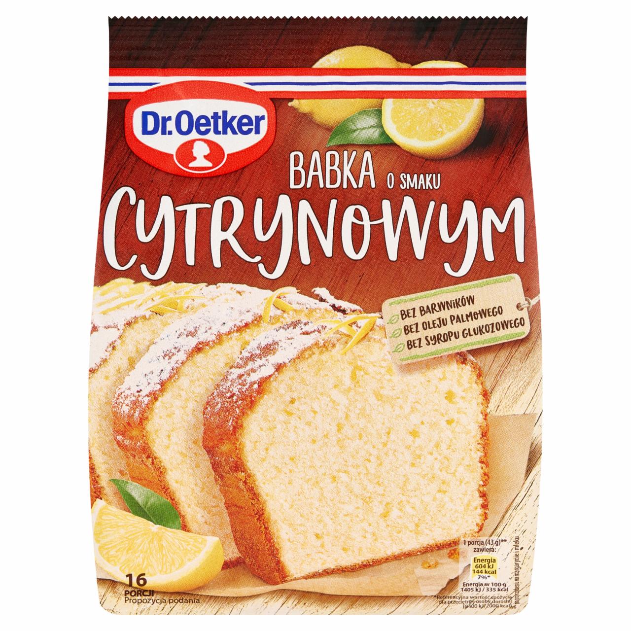 Zdjęcia - Dr. Oetker Babka o smaku cytrynowym 375 g