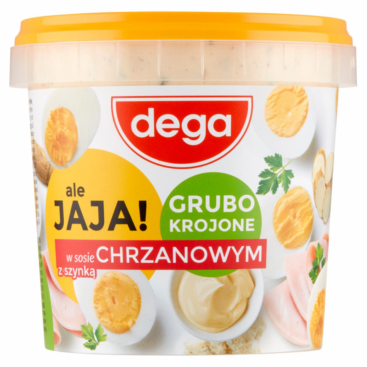 Zdjęcia - Dega Sałatka z jajkiem w sosie chrzanowym z szynką 500 g