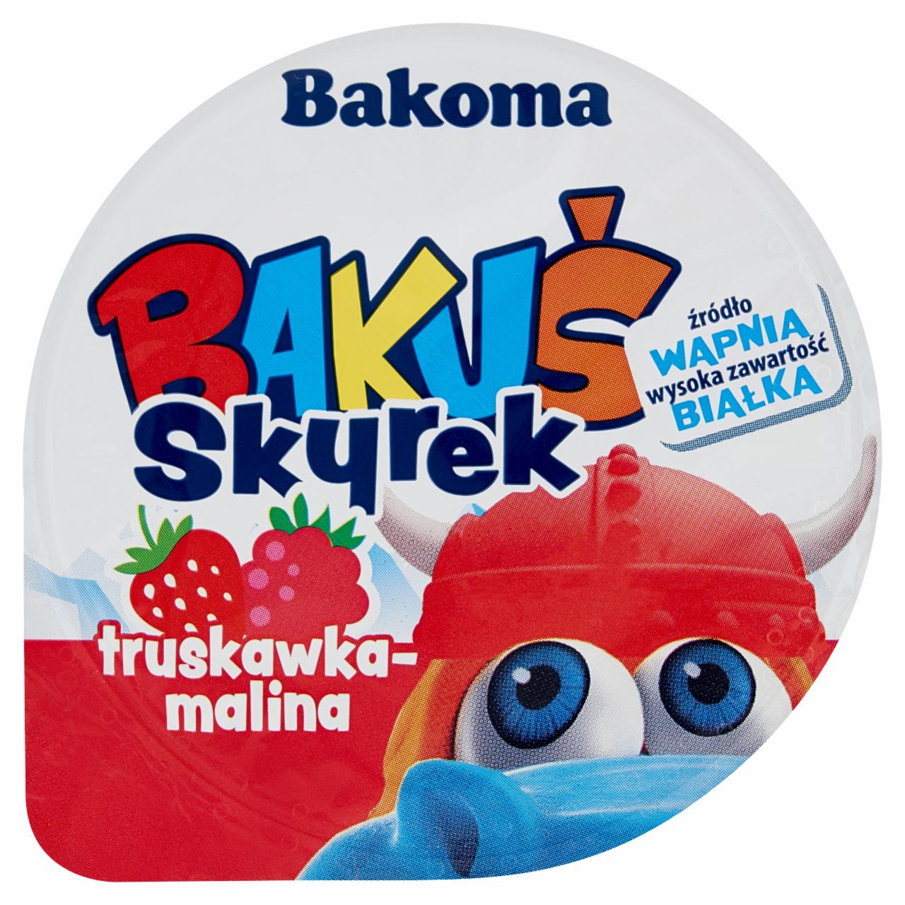 Zdjęcia - Bakuś skyrek truskawka-malina Bakoma