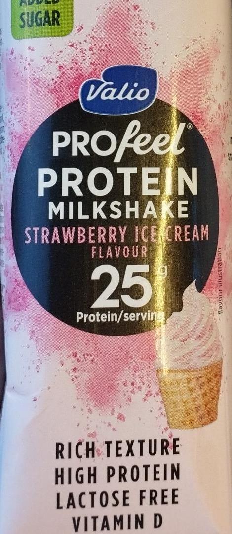 Zdjęcia - Profeel protein milkshake strawberry ice cream flavour Valio