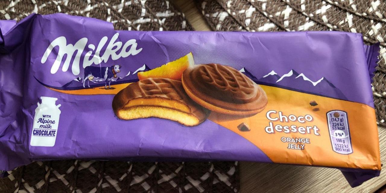 Zdjęcia - Milka Choco Jaffa Biszkopty z galaretką o smaku pomarańczowym oblewane czekoladą mleczną 147 g