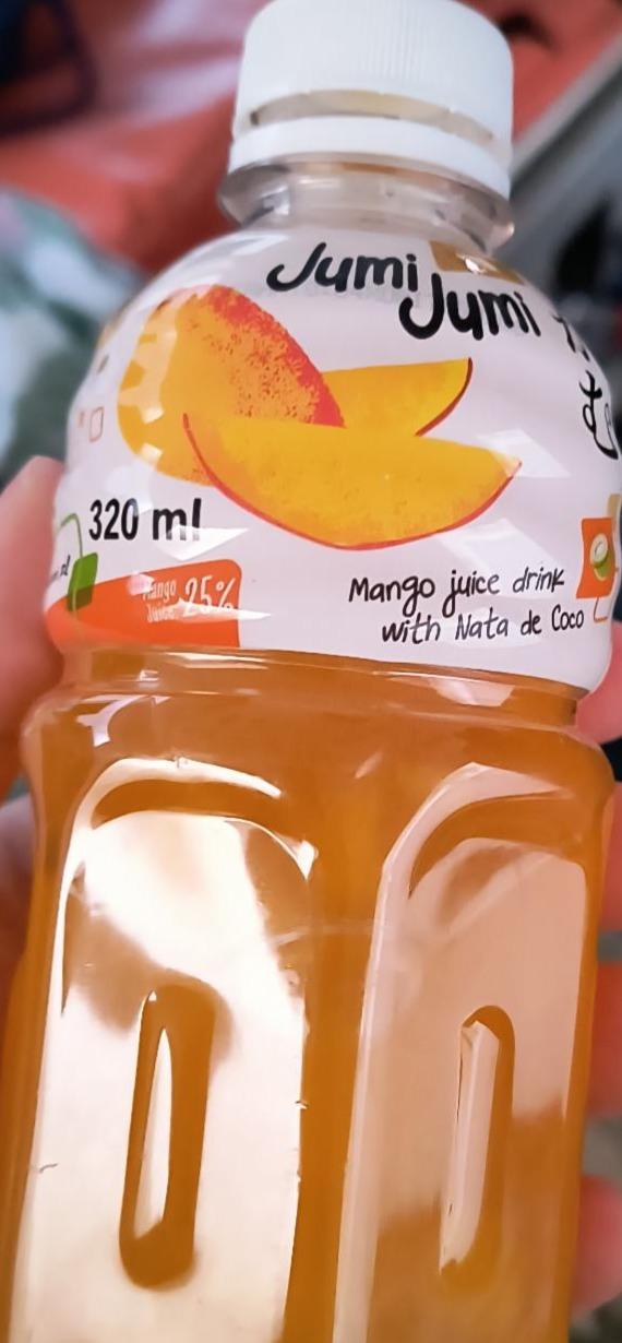 Zdjęcia - Napój mango z kawałkami galaretki kokosowej nata de coco 320 ml Jumi Jumi