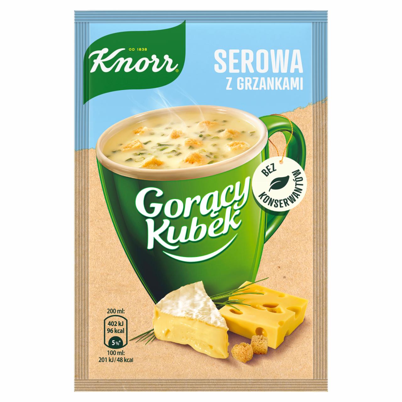 Zdjęcia - Gorący kubek serowa z grzankami Knorr