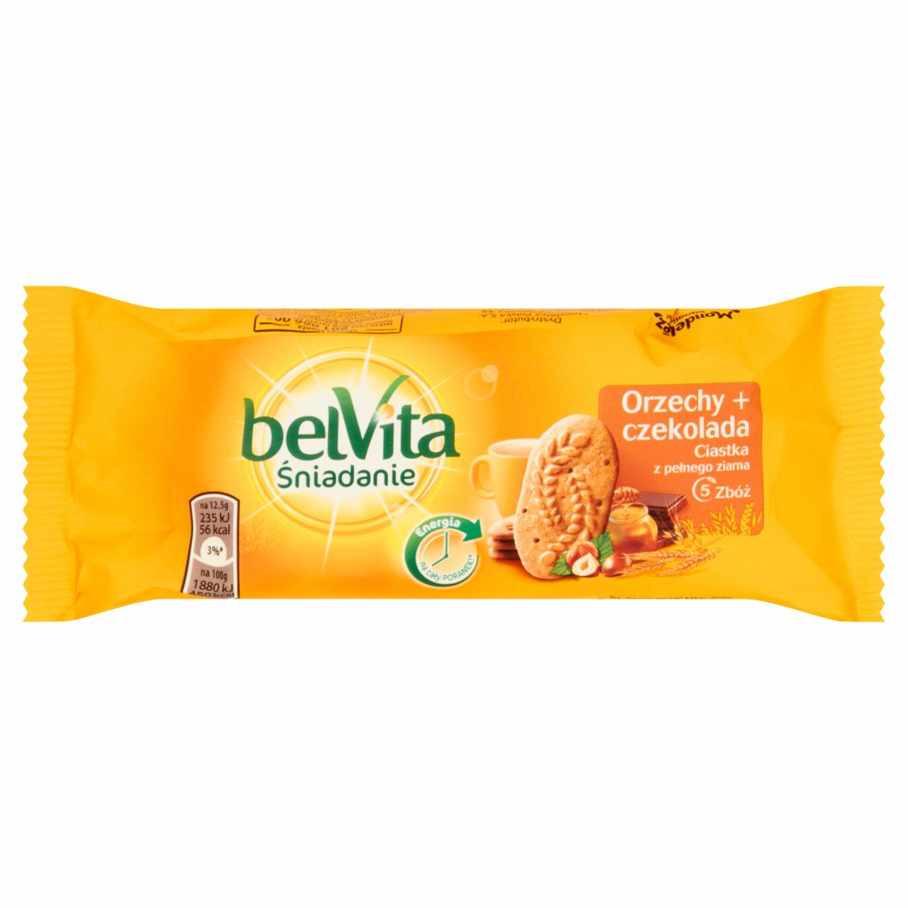 Zdjęcia - belVita Śniadanie Orzechy + czekolada Ciastka z pełnego ziarna 50 g