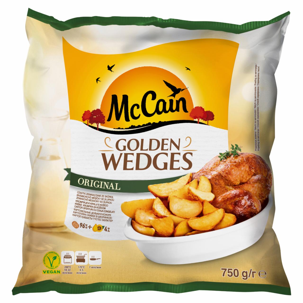 Zdjęcia - McCain Golden Wedges Original Cząstki ziemniaczane ze skórką 750 g