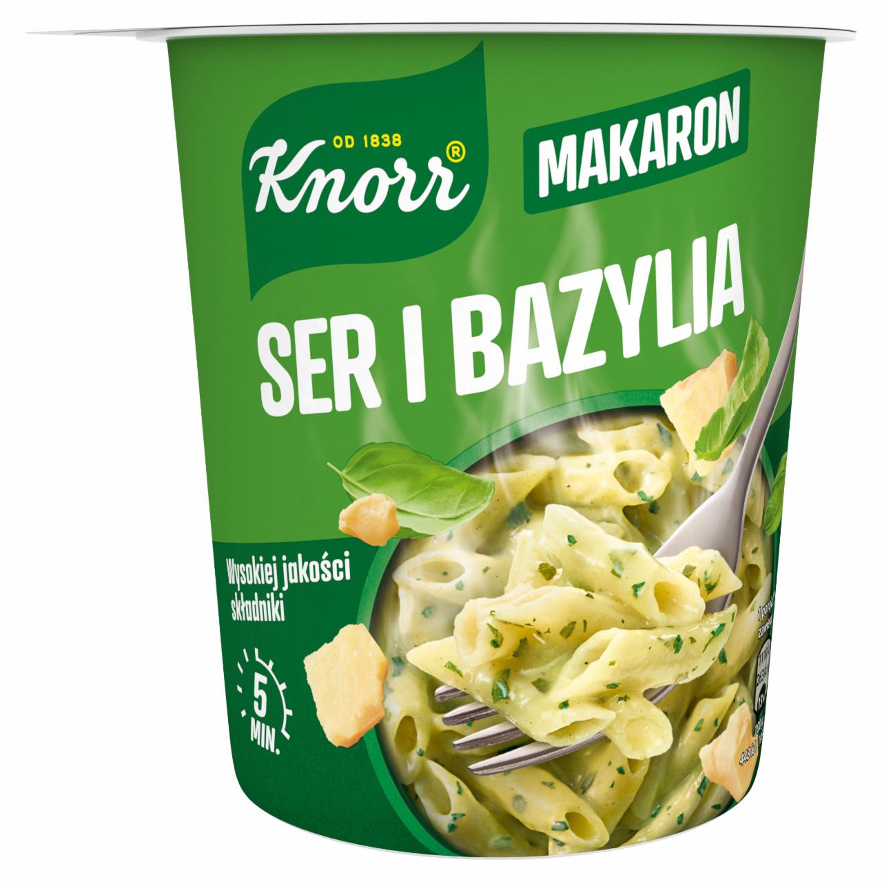 Zdjęcia - Knorr Makaron ser i bazylia 68 g