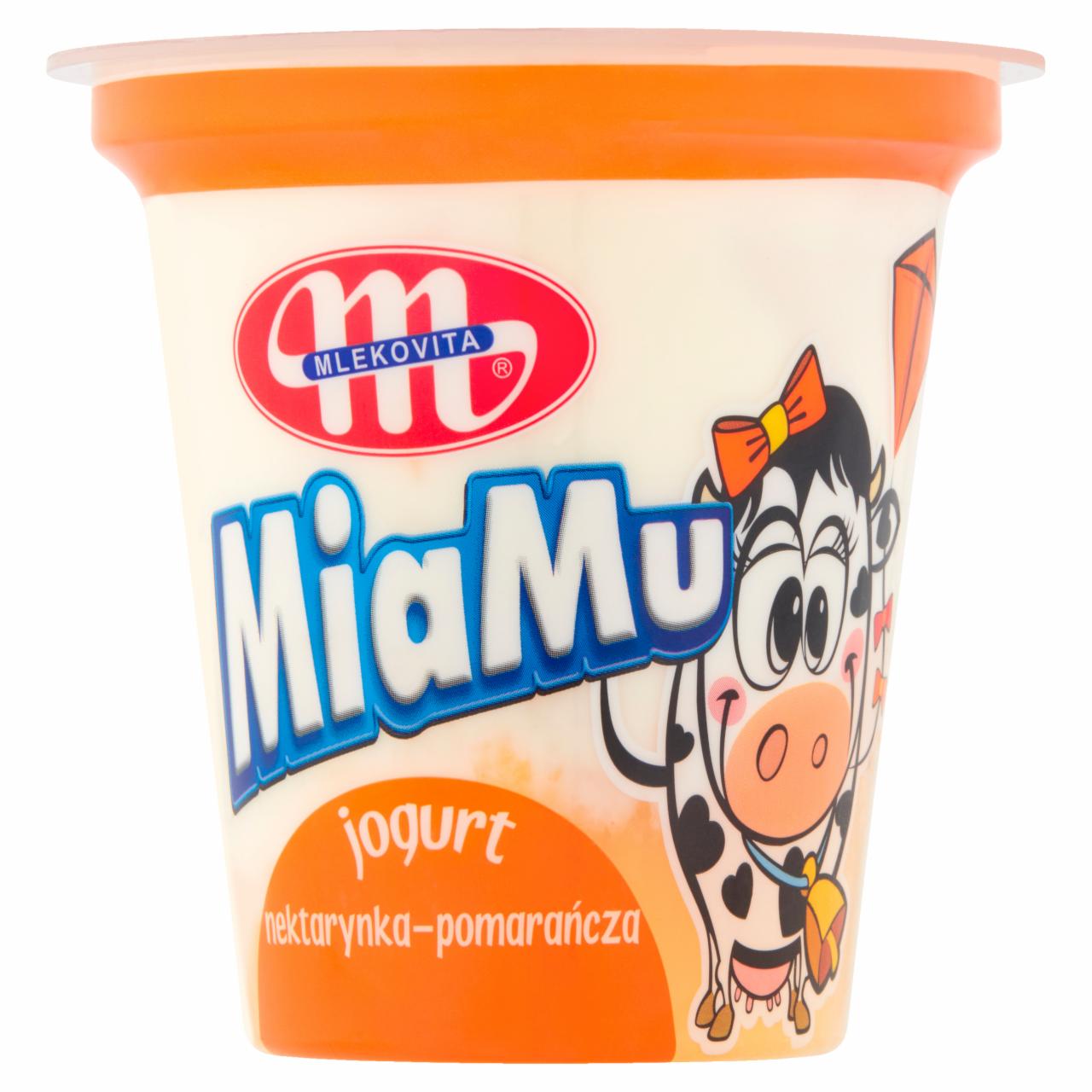 Zdjęcia - Mlekovita MiaMu Jogurt nektarynka-pomarańcza 125 g