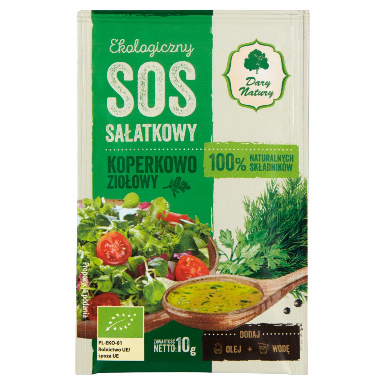 Zdjęcia - Dary Natury Ekologiczny sos sałatkowy koperkowo ziołowy 10 g