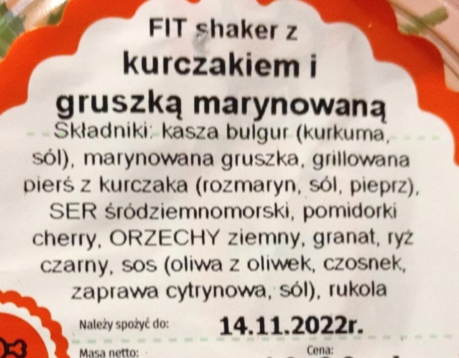 Zdjęcia - Fit shaker z kurczakiem i gruszką marynowaną ślimak food service