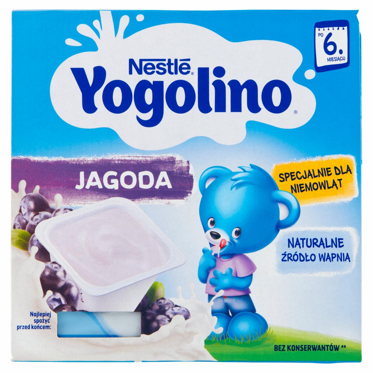 Zdjęcia - Nestlé Yogolino Deserek mleczno-owocowy jagoda dla niemowląt po 6. miesiącu 400 g (4 x 100 g)