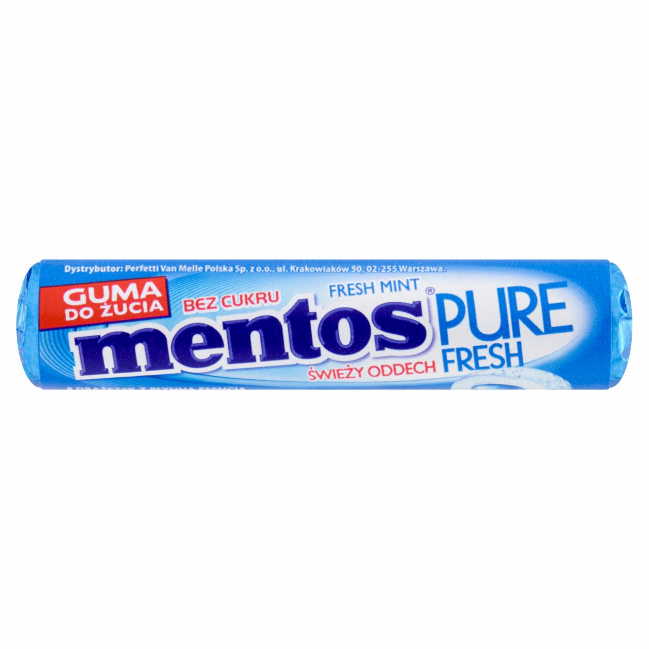 Zdjęcia - Mentos Pure Fresh Fresh Mint Guma do żucia bez cukru 15,5 g (8 sztuk)