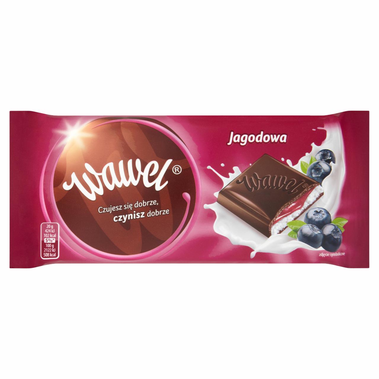 Zdjęcia - Wawel Jagodowa Czekolada nadziewana 100 g