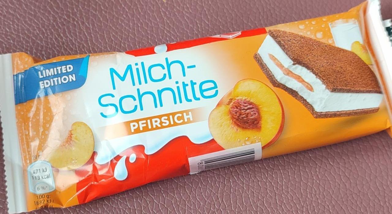 Zdjęcia - Kinder Mleczna Kanapka Biszkopt z mlecznym nadzieniem brzoskwinia 28 g