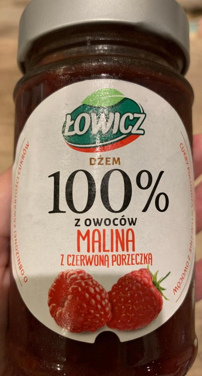 Zdjęcia - Łowicz Dżem 100 % owoców malina z czerwoną porzeczką 210 g