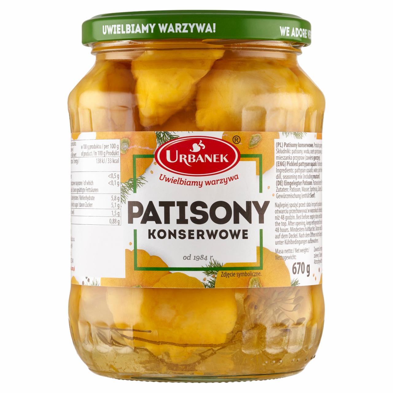 Zdjęcia - Urbanek Patisony konserwowe 670 g