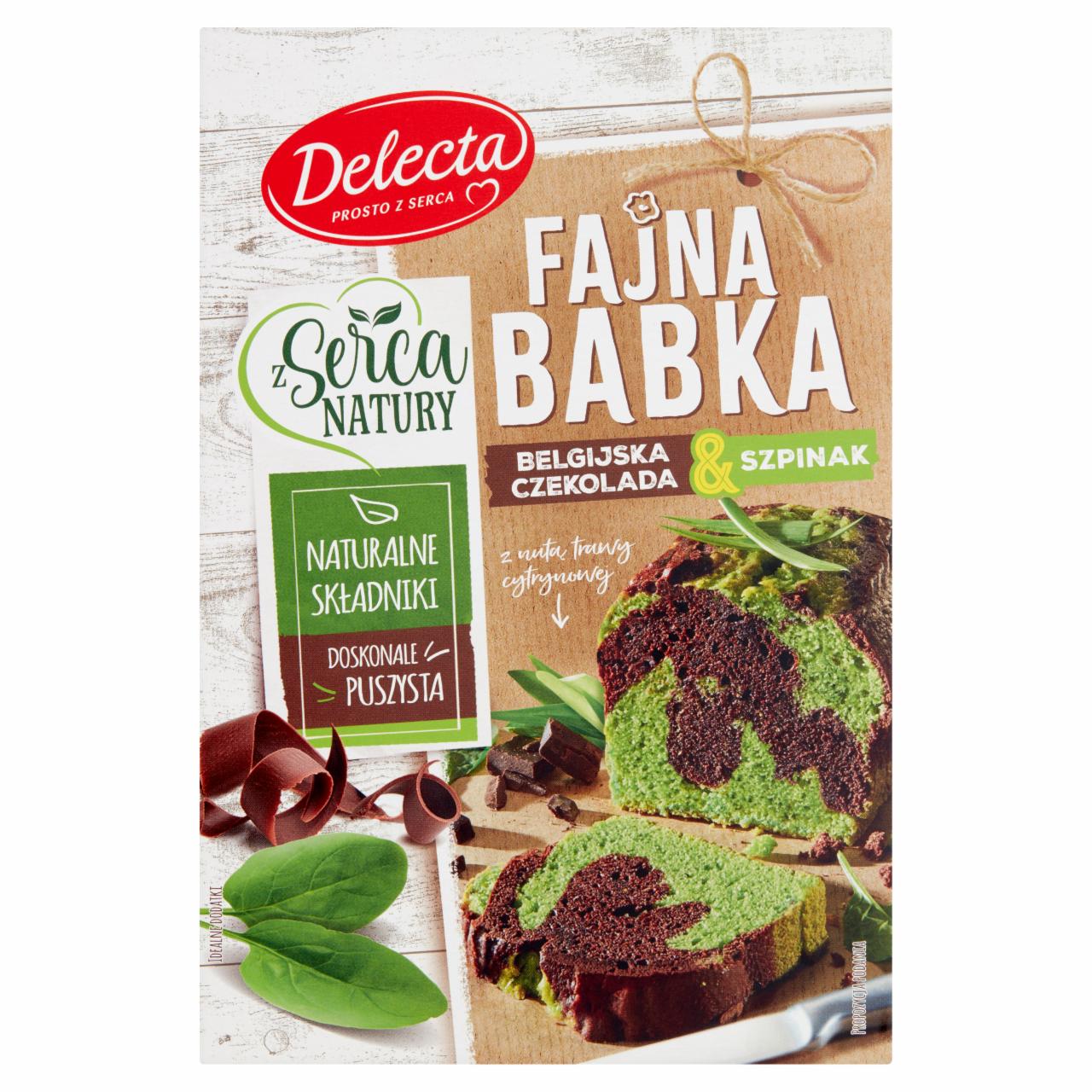 Zdjęcia - Delecta Z serca natury Fajna babka belgijska czekolada & szpinak mieszanka do wypieku ciasta 420 g