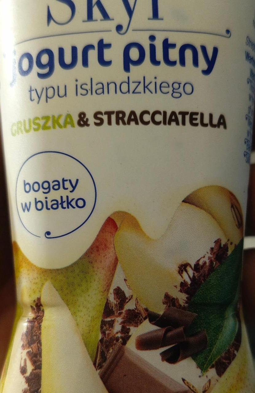 Zdjęcia - Skyr jogurt pitny gruszka i stracciatella Piątnica