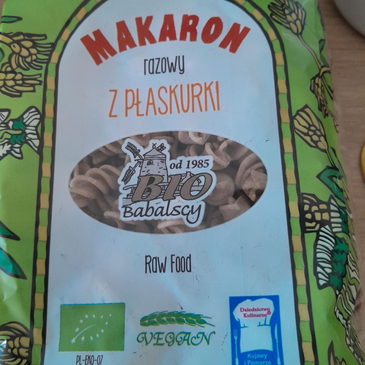 Zdjęcia - makaron razowy z płaskurki BIO Babalscy