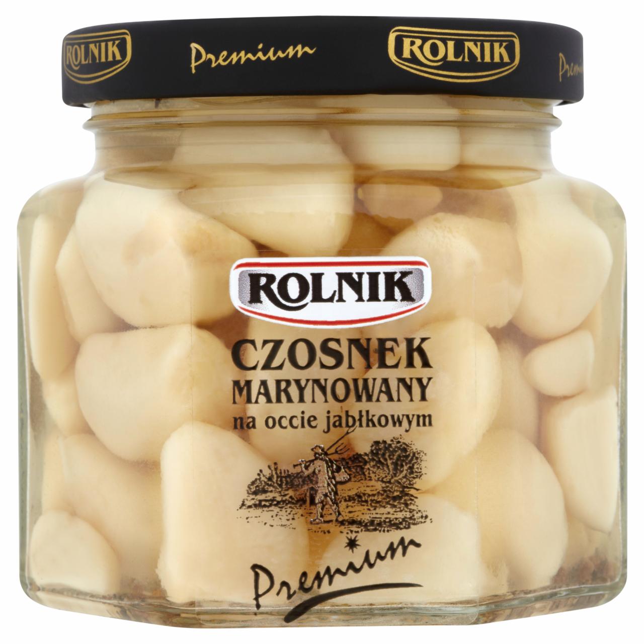 Zdjęcia - Rolnik Premium Czosnek marynowany w occie jabłkowym 200 g