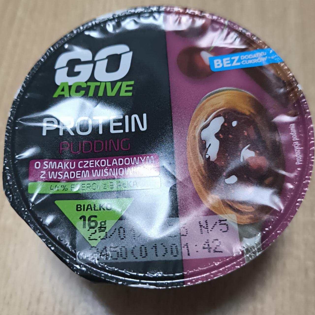 Zdjęcia - Protein pudding o smaku czekoladowym z wsadem wiśniowym Go Active