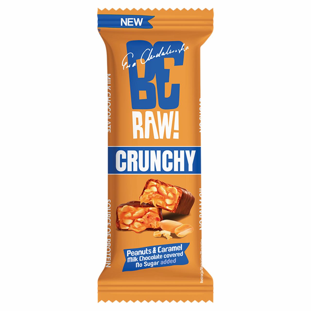 Zdjęcia - Be Raw! Crunchy Baton z orzeszkami arachidowymi oraz nadzieniem o smaku karmelowym 40 g