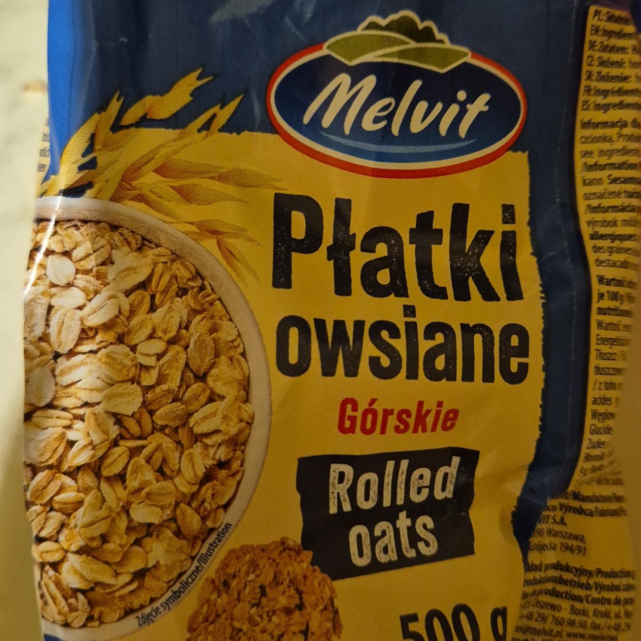 Zdjęcia - Płatki owsiane górskie Melvit