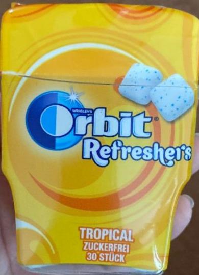 Zdjęcia - Orbit Refreshers Tropical Bezcukrowa guma do żucia 26 g (12 sztuk)