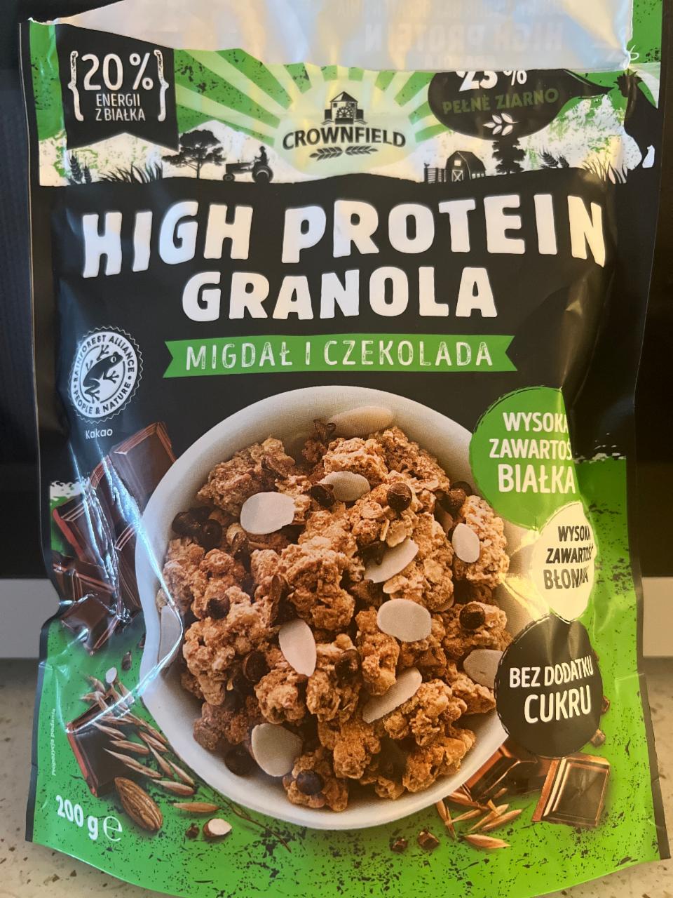 Zdjęcia - High protein granola migdał i czekolada Crownfield