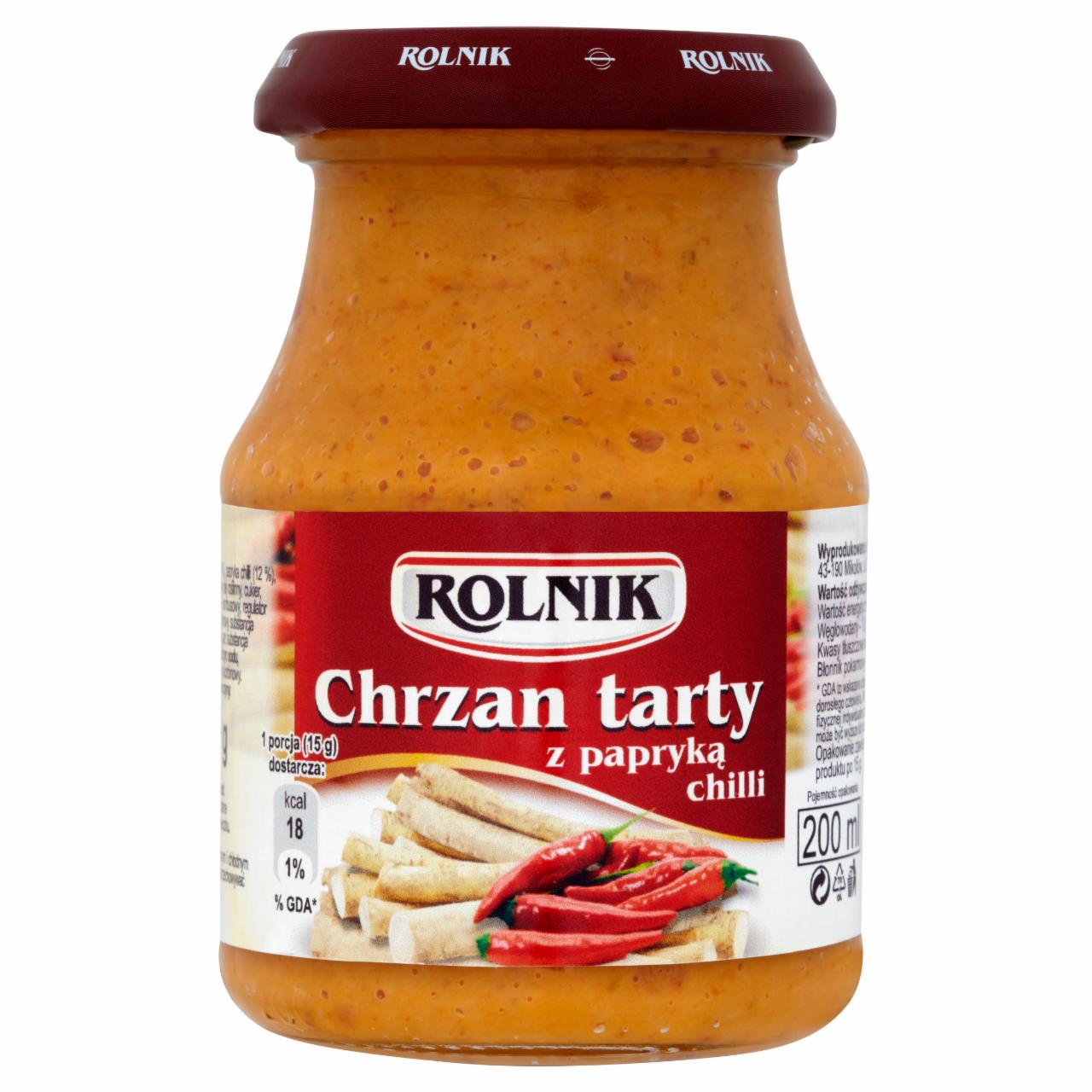 Zdjęcia - Rolnik Chrzan tarty z papryką chilli 180 g