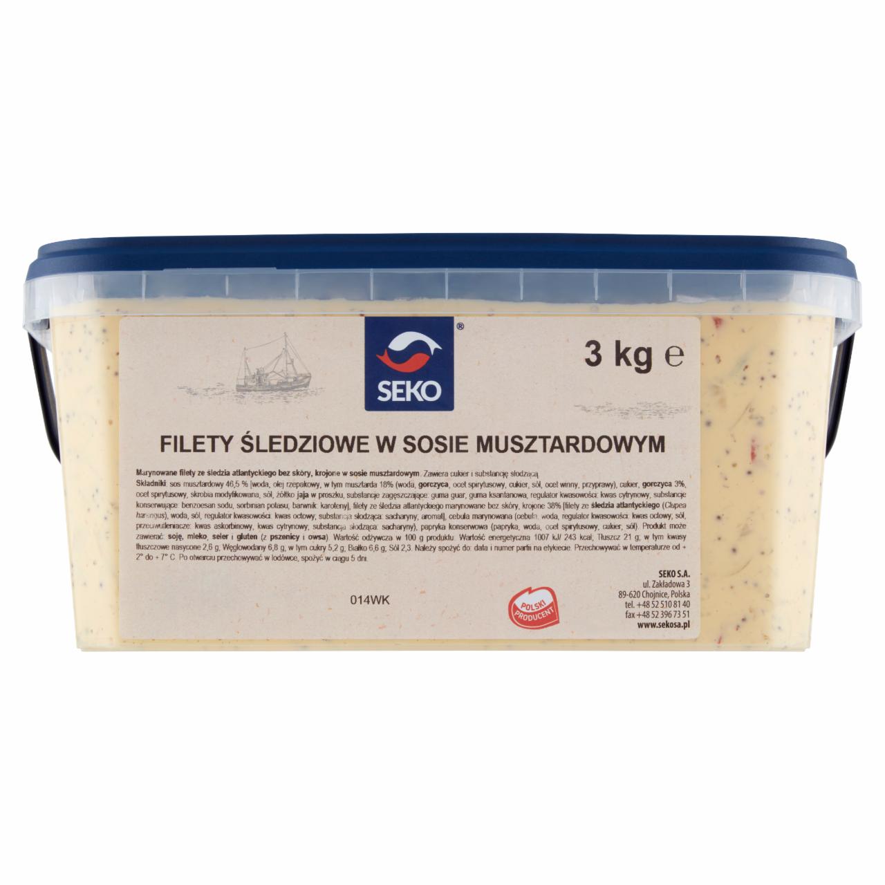 Zdjęcia - Seko Filety śledziowe w sosie musztardowym 3 kg