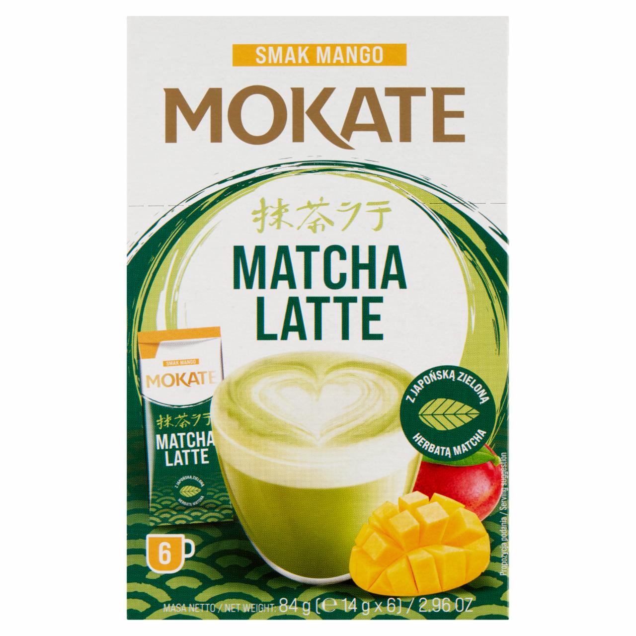 Zdjęcia - Mokate Matcha Latte Napój w proszku smak mango 84 g (6 x 14 g)