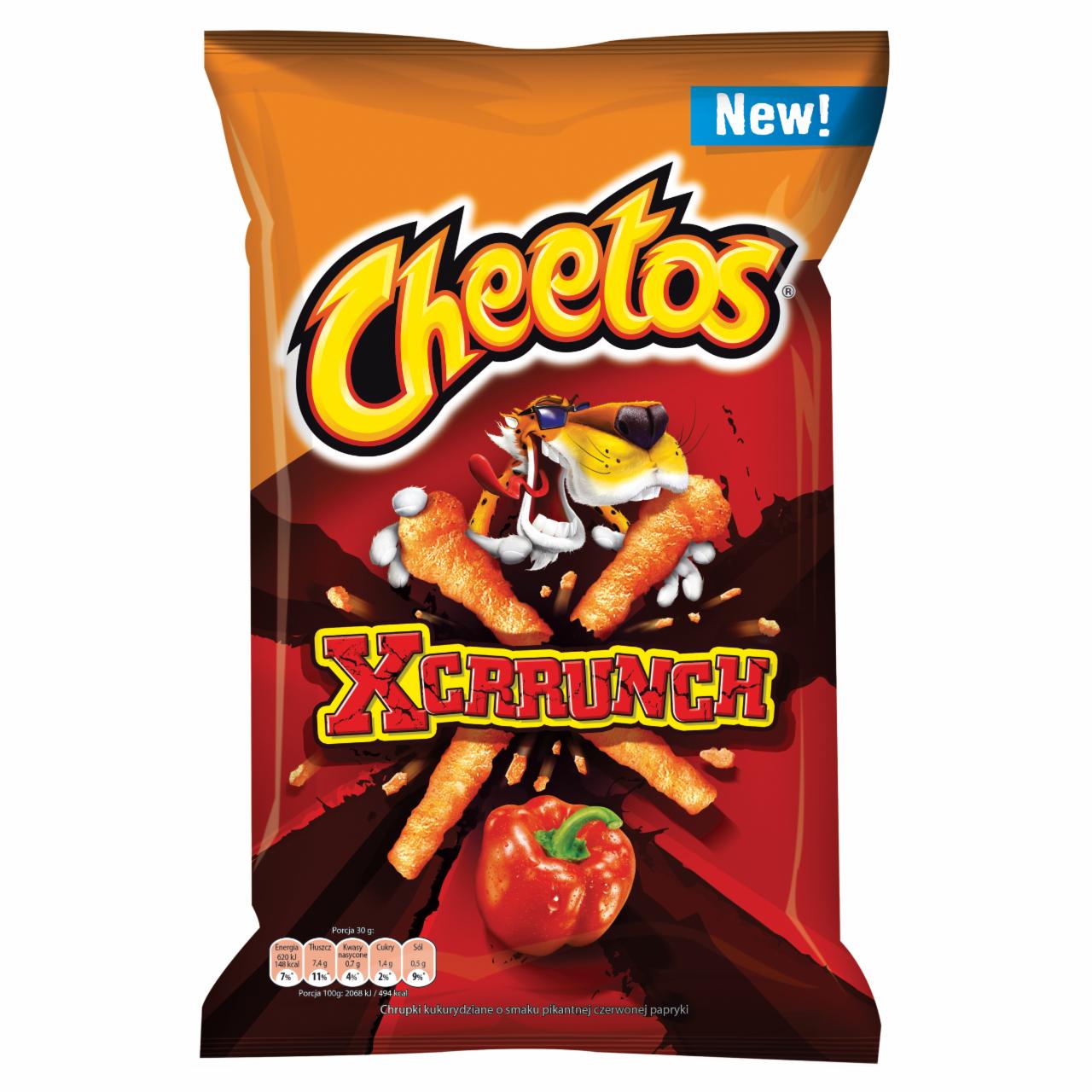 Zdjęcia - Cheetos Xcrrunch Chrupki kukurydziane o smaku pikantnej czerwonej papryki 100 g