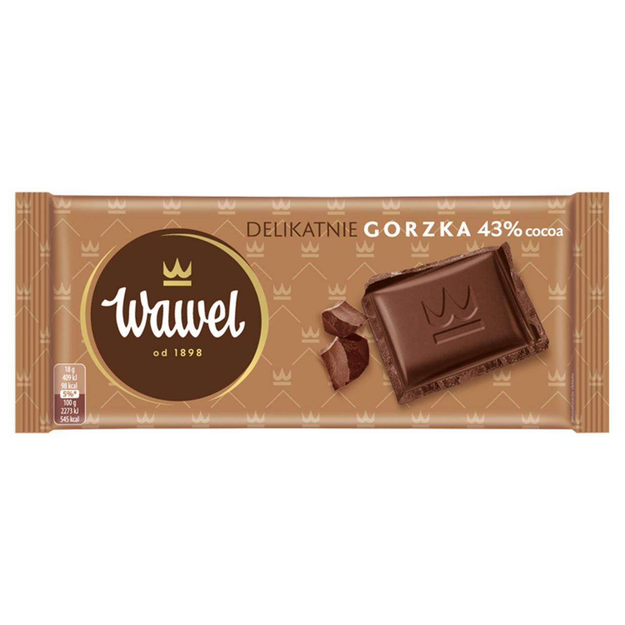 Zdjęcia - Wawel Czekolada delikatnie gorzka 43 % Cocoa 90 g