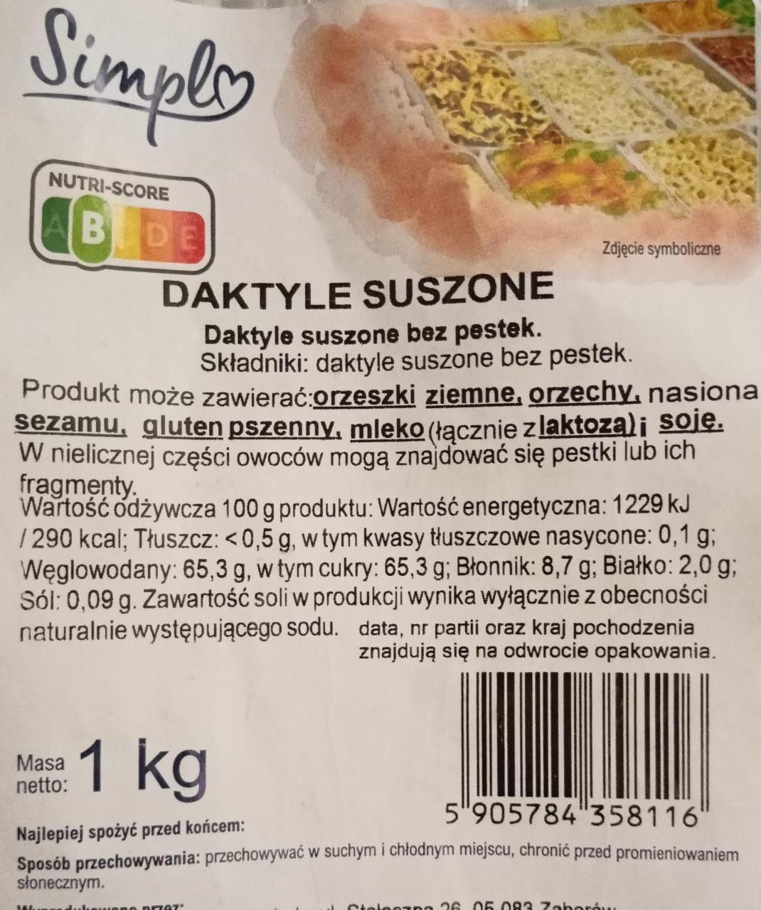 Zdjęcia - Daktyle suszone bez pestek Simply