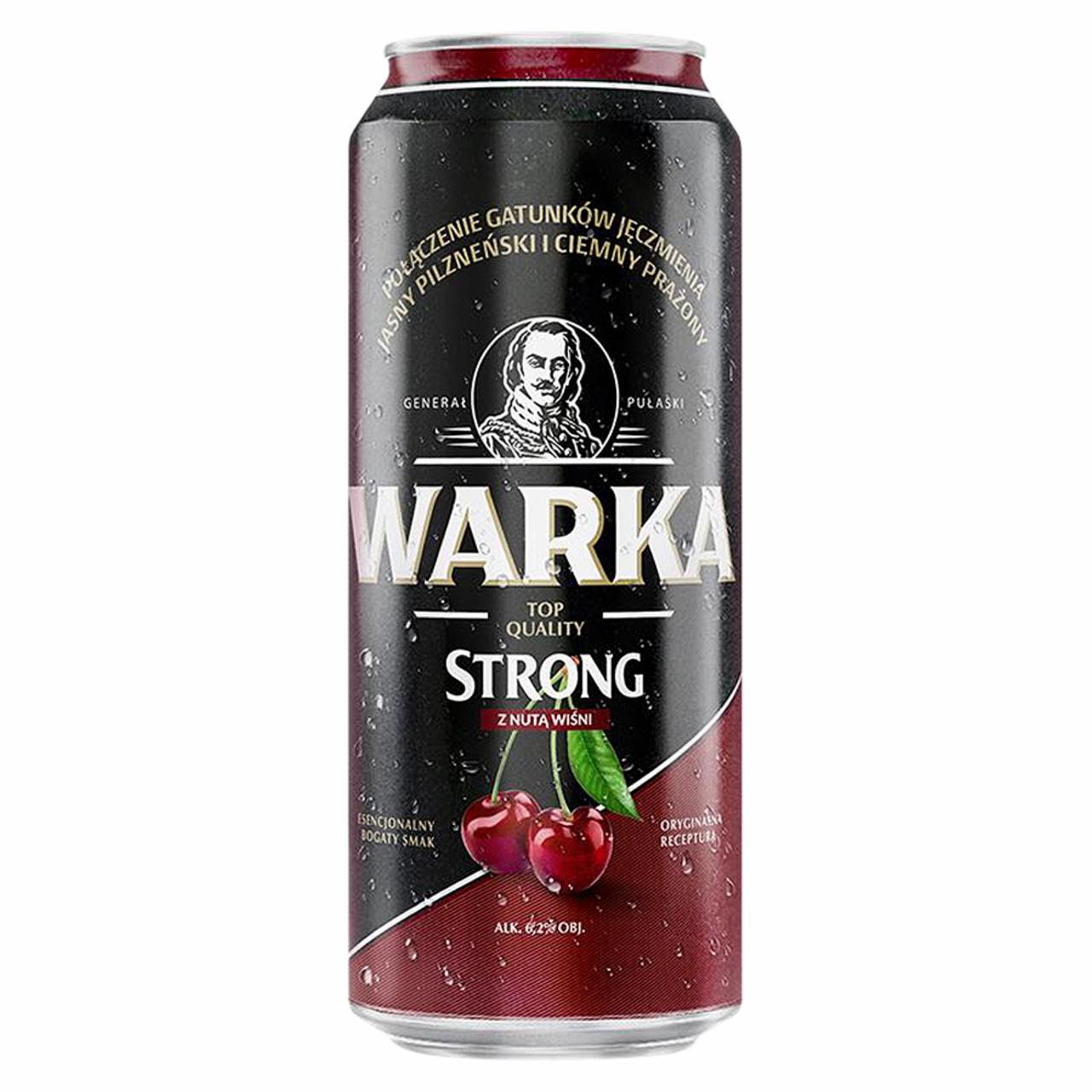 Zdjęcia - Warka Strong Piwo jasne z nutą wiśni 500 ml