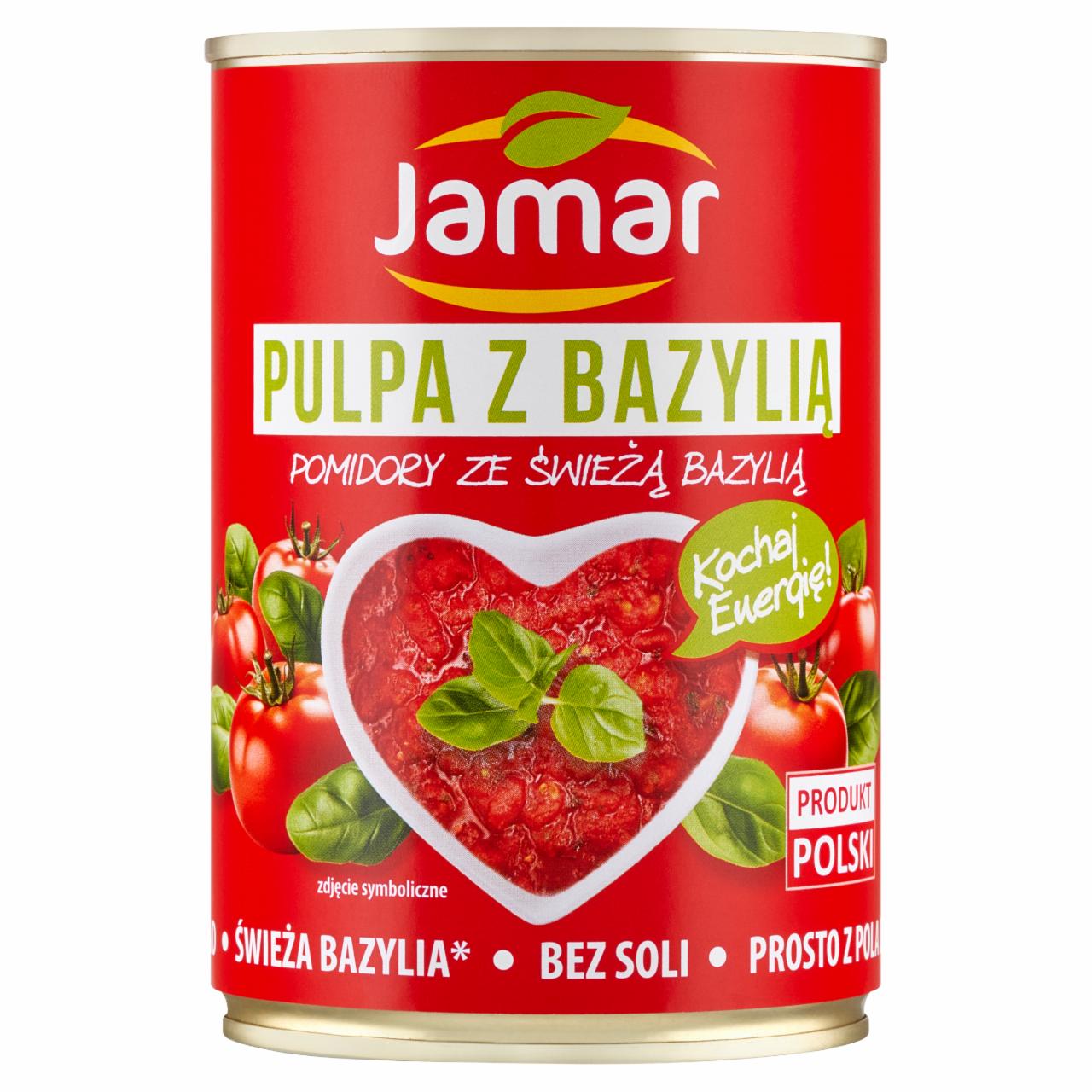 Zdjęcia - Jamar Pulpa pomidory ze świeżą bazylią 400 g