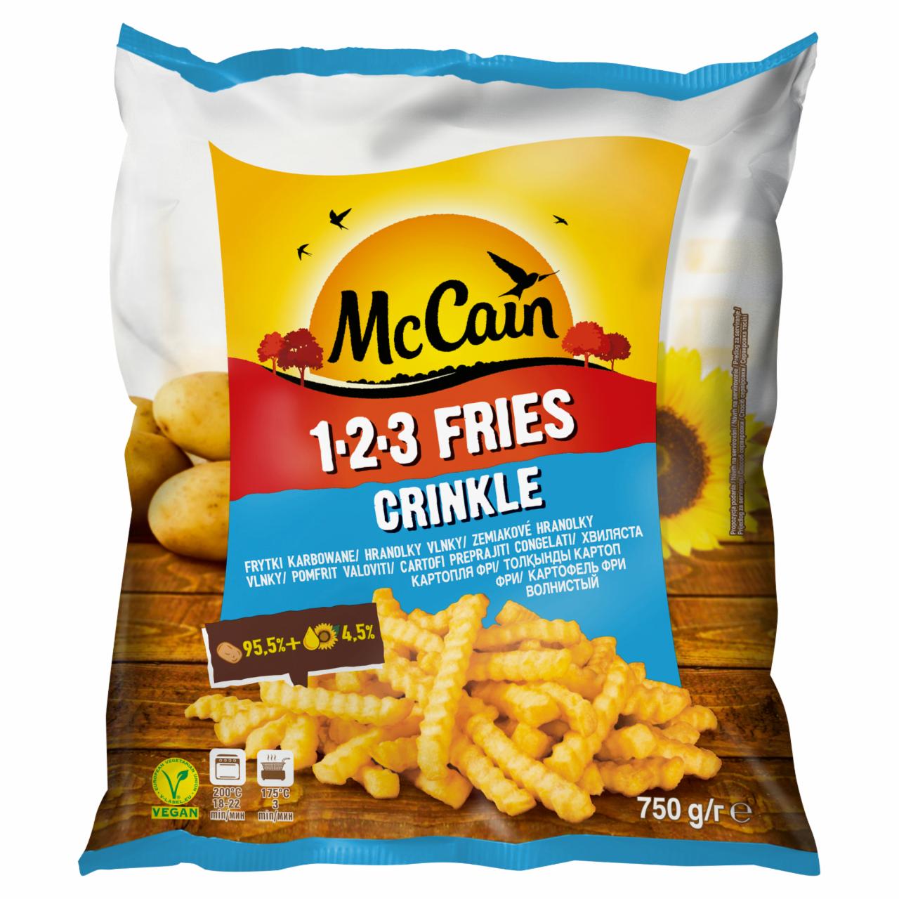 Zdjęcia - McCain 1.2.3 Fries Crinkle Frytki karbowane 750 g