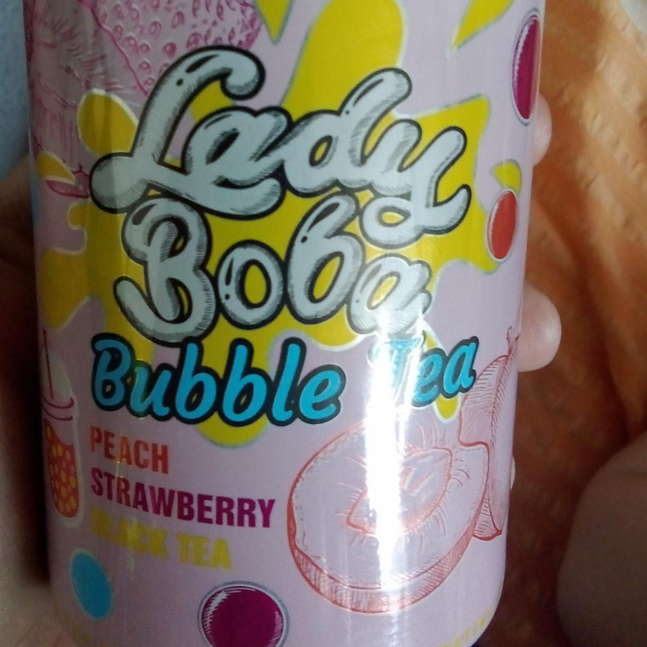 Zdjęcia - Bubble tea peach strawberry black tea Lady Boba