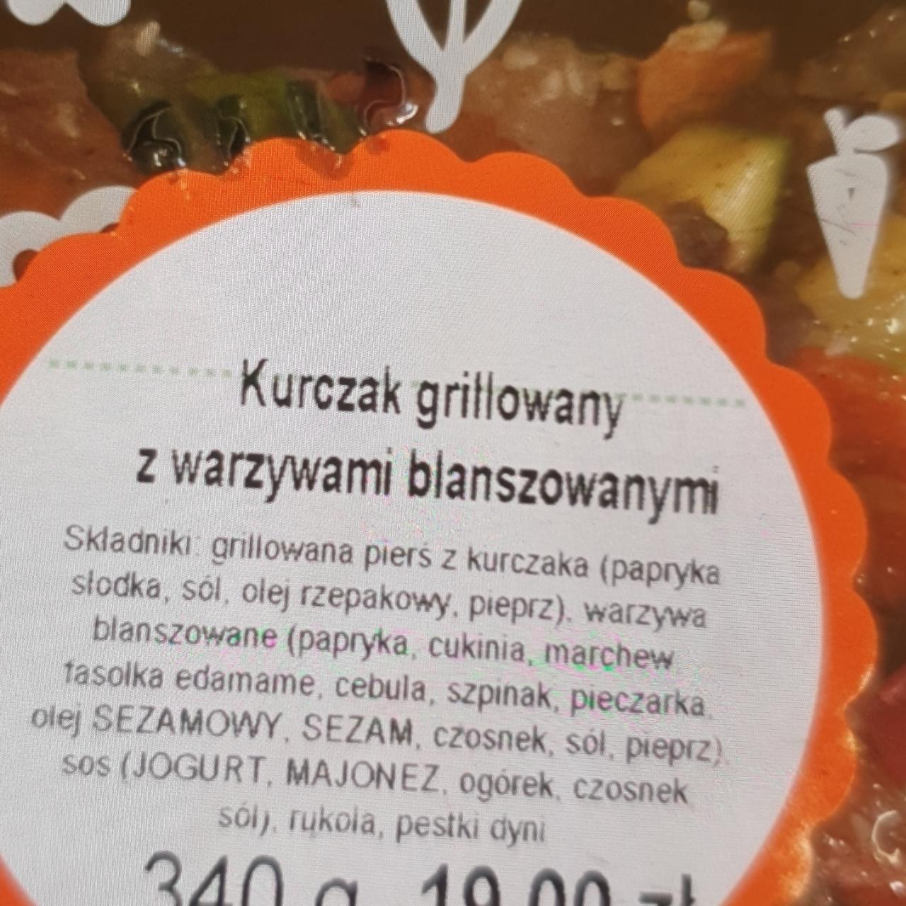 Zdjęcia - Kurczak grillowany z warzywami blanszowanymi Ślimak